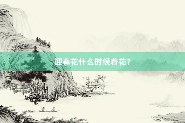 迎春花什么时候着花？